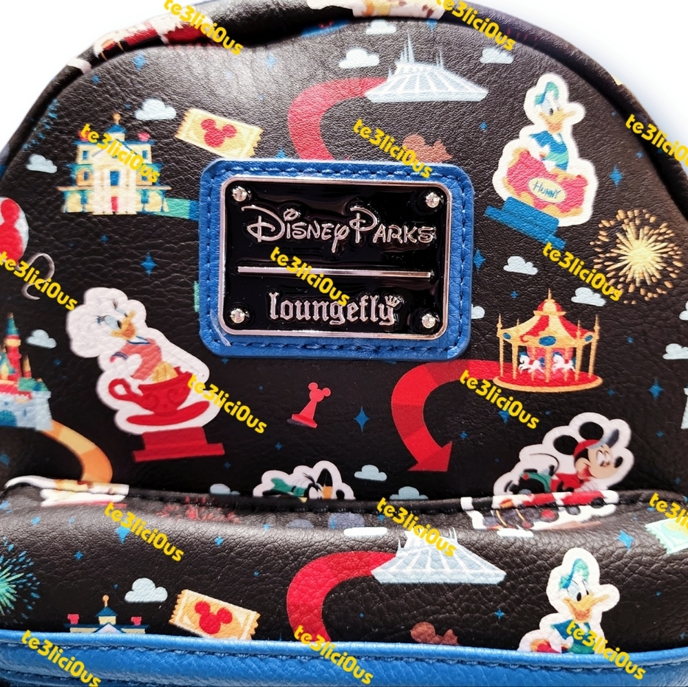 DISNEYLAND LOUNGEFLY PARK ICONS BACKPACK - Picture 2 of 7